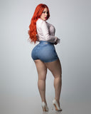 LIPO FALDA SHORT – Azul lavado claro