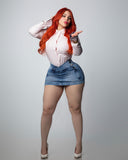 LIPO FALDA SHORT – Azul lavado claro