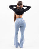 LIPOJEANS CURVELINE — Jeans acampanados repelentes al agua | Edición limitada - Lavado hielo