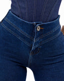 LIPOJEANS CURVELINE — Jeans acampanados repelentes al agua | Edición limitada - Azul marino