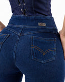 LIPOJEANS CURVELINE — Jeans acampanados repelentes al agua | Edición limitada - Azul marino