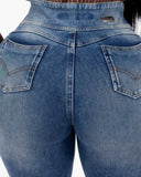 LIPOJEANS CURVELINE — Jeans acampanados repelentes al agua | Edición limitada - Azul Beige