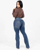 LIPOJEANS CURVELINE — Jeans acampanados repelentes al agua | Edición limitada - Azul Beige
