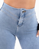LIPOJEANS CURVELINE — Water-Repellent Flare Jeans | Limited Edition - Ice Wash