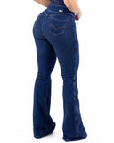 LIPOJEANS CURVELINE — Jeans acampanados repelentes al agua | Edición limitada - Azul marino
