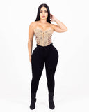 LIPOJEANS Sculpting High-Waisted Skinny Jeans – Black Denim