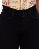 LIPOJEANS Sculpting High-Waisted Skinny Jeans – Black Denim